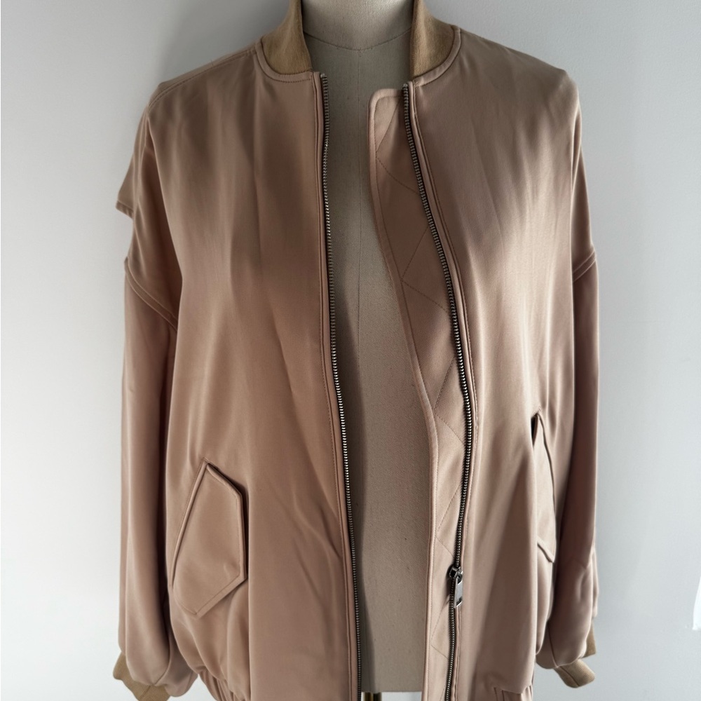 Zara Tan Bomber Jacket
